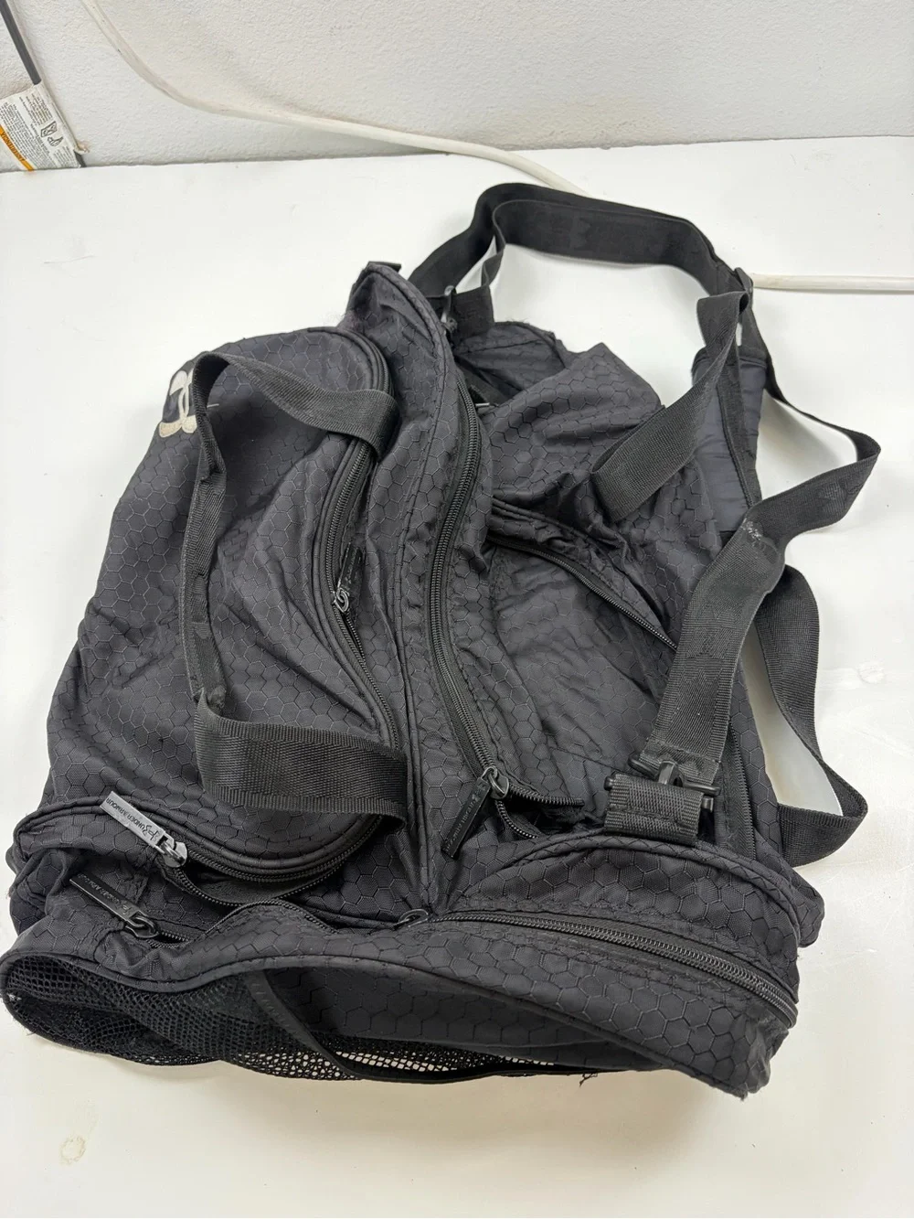 Under Armour Black Men’s Duffel Bag with White Logo